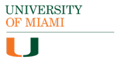 Logo for University of Miami, which has featured Jeffrey Epstein, MD, FACS