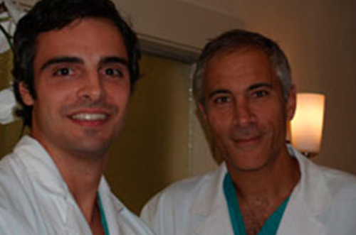 Dr. Jeffrey Epstein, Miami board-certified facial plastic surgeon, with a fellow physician